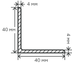 Уголок нерж. никельсодержащий 40х4